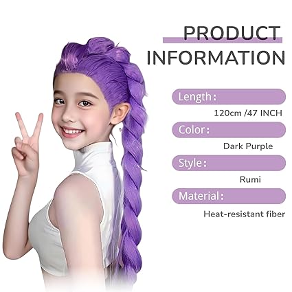 Kpop Inspired Purple Rumi Wig