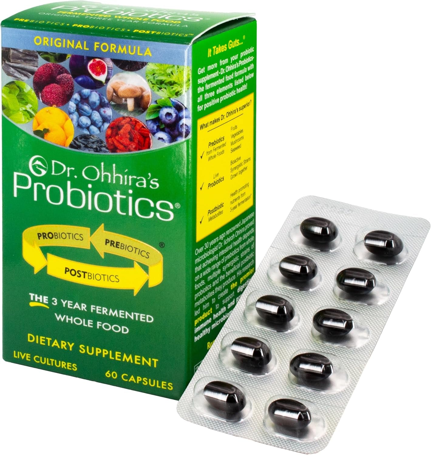 Dr. Ohhira'S, Probiotics 12 plus Original Formula, 60 Capsules