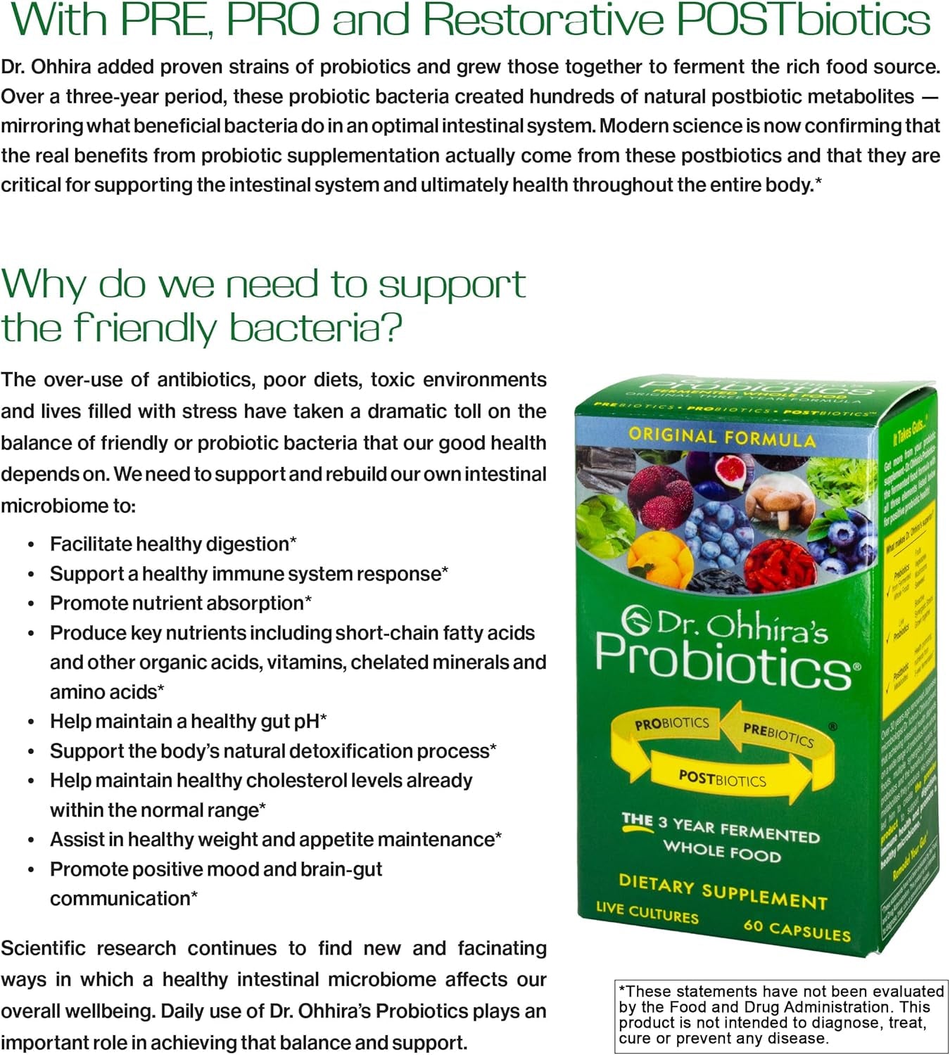 Dr. Ohhira'S, Probiotics 12 plus Original Formula, 60 Capsules