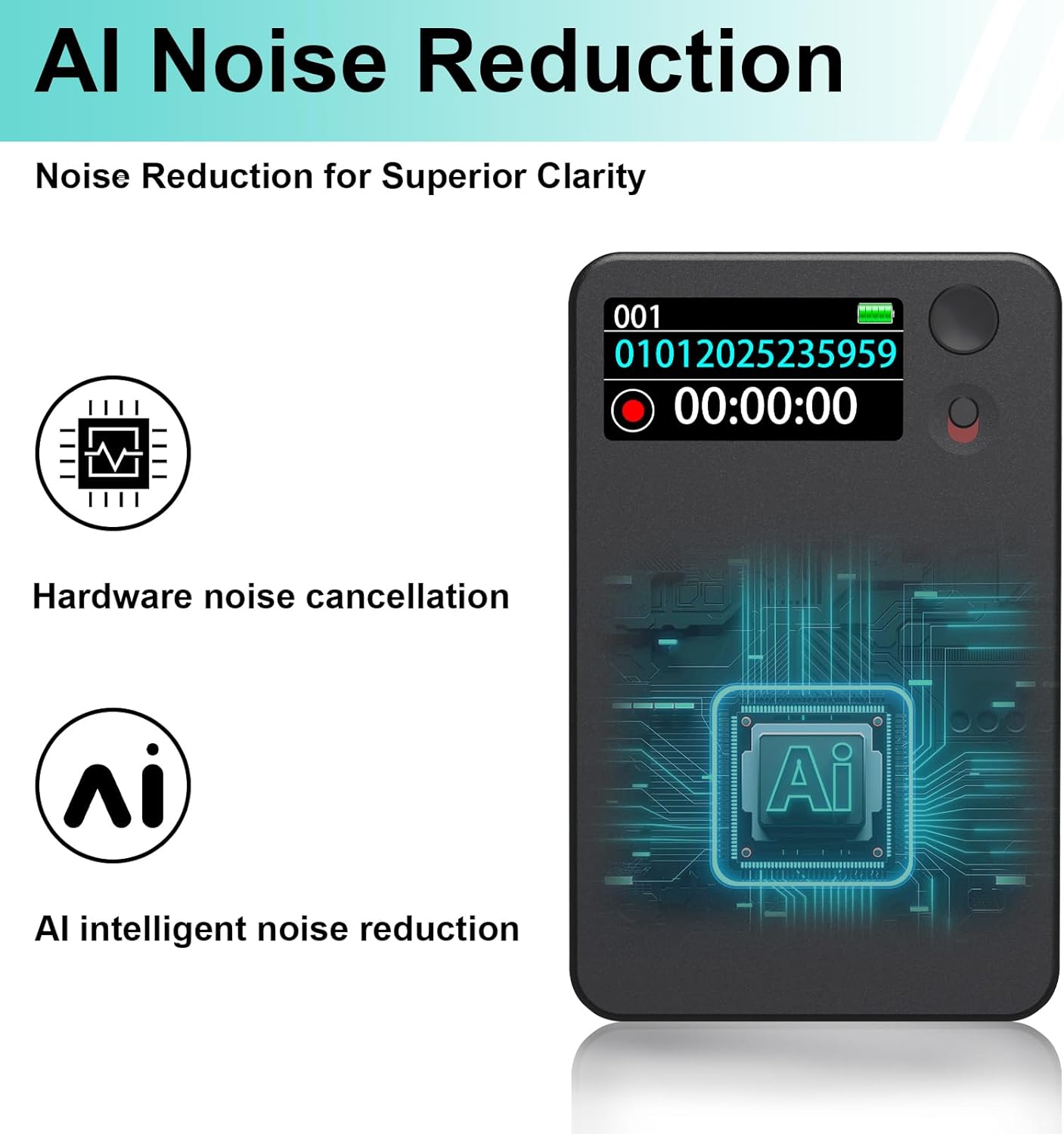 AI Voice Recorder  -64 gb - Supports 112 Languages