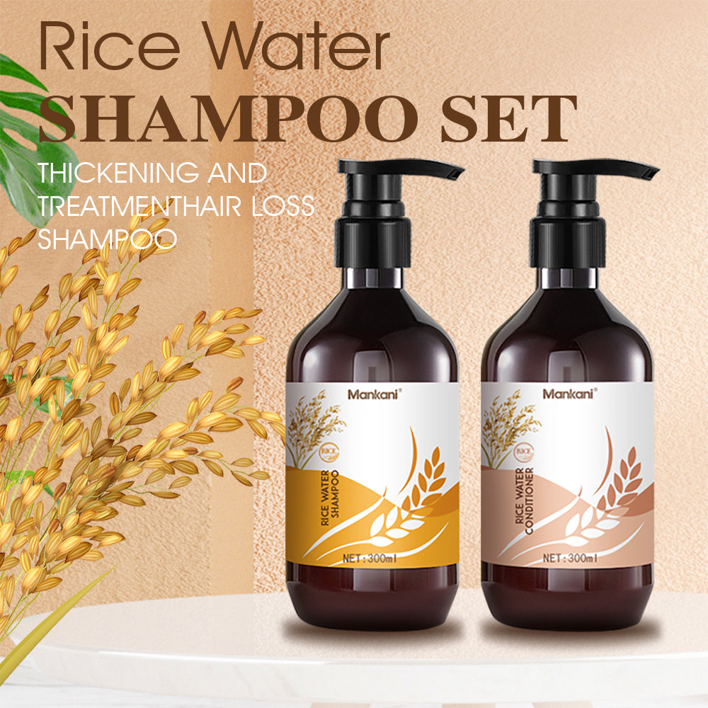 Premium Natural Rice Water Shampoo and Conditioner Set