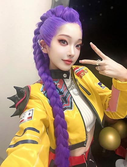 Kpop Inspired Purple Rumi Wig
