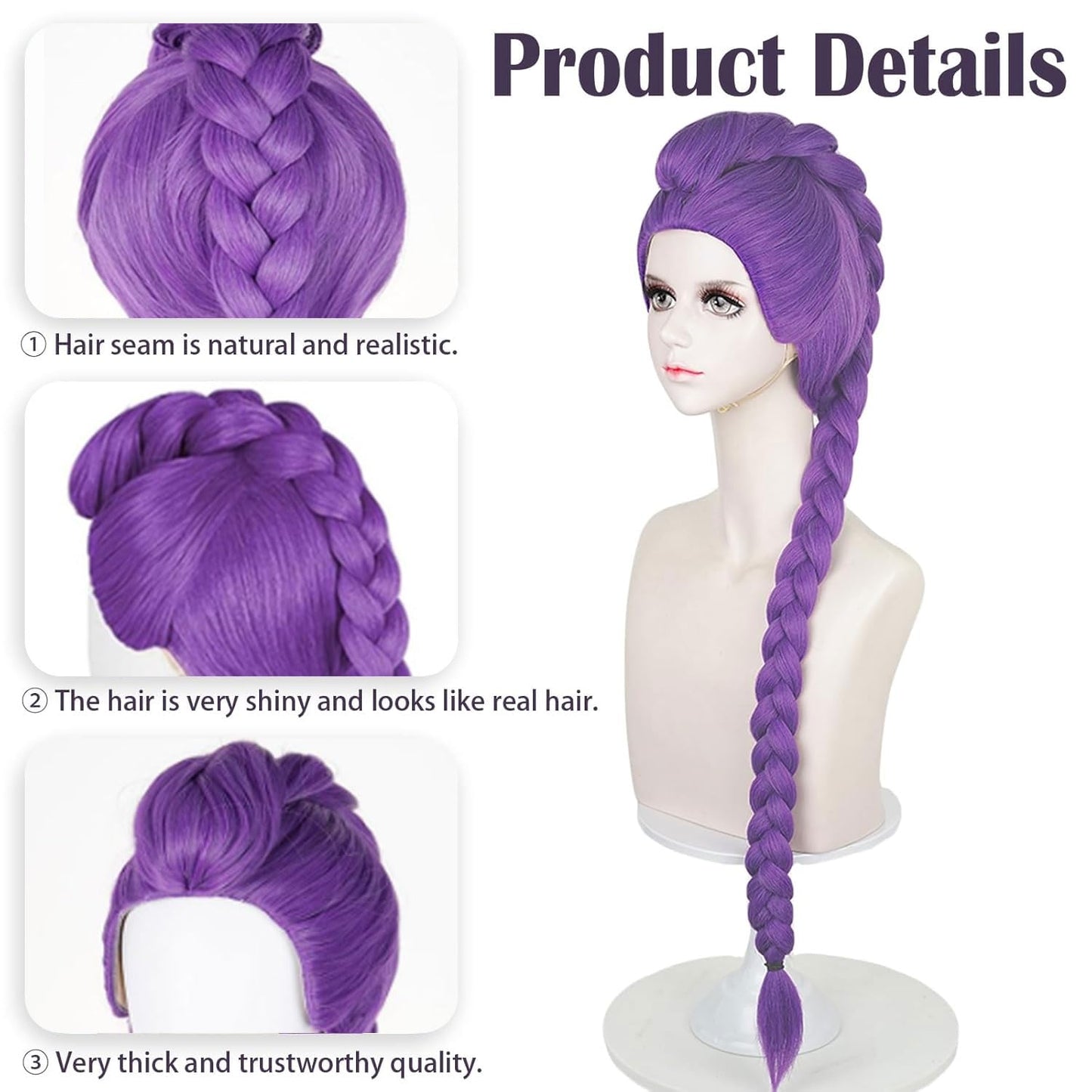 Kpop Inspired Purple Rumi Wig